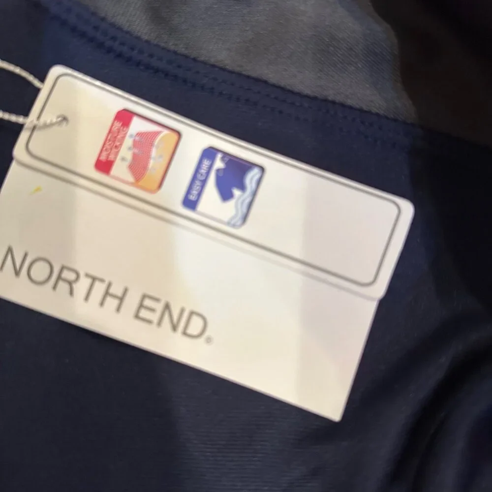 NORTH END MENS NAVY AND GRAY 3/4 ZIP PULLOVER NEW LARGE